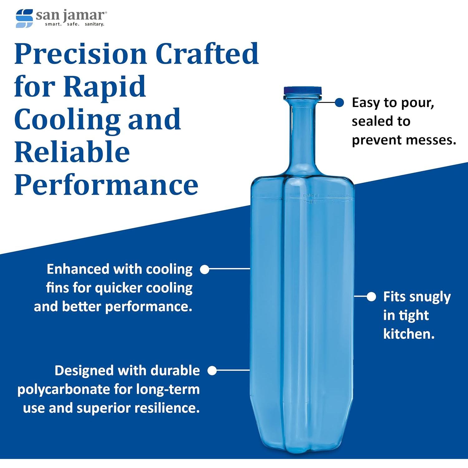 Utensilio de Enfriamiento San Jamar Rapi-Kool 3.78L Azul (Juego de 2)