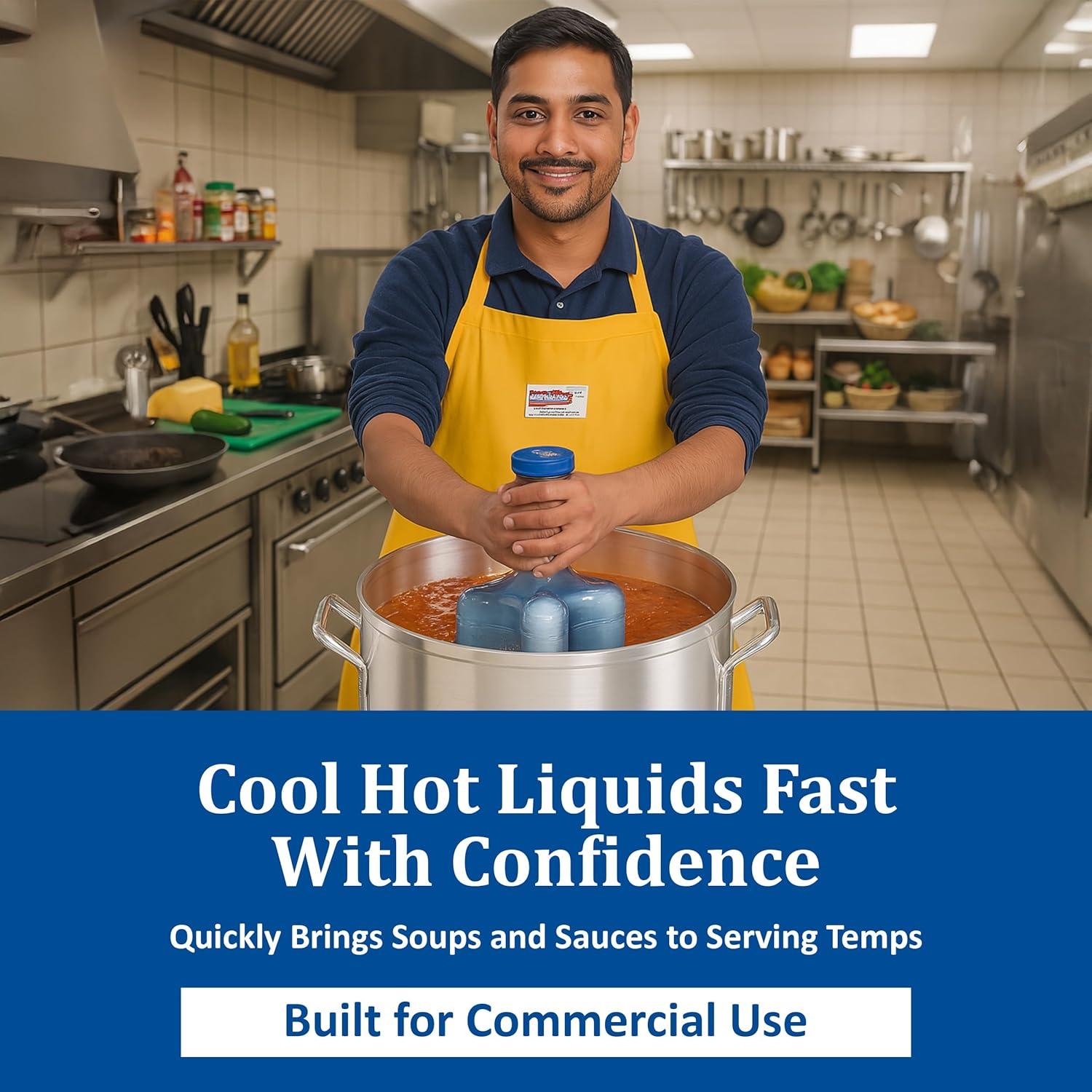 Utensilio de Enfriamiento San Jamar Rapi-Kool 3.78L Azul (Juego de 2)