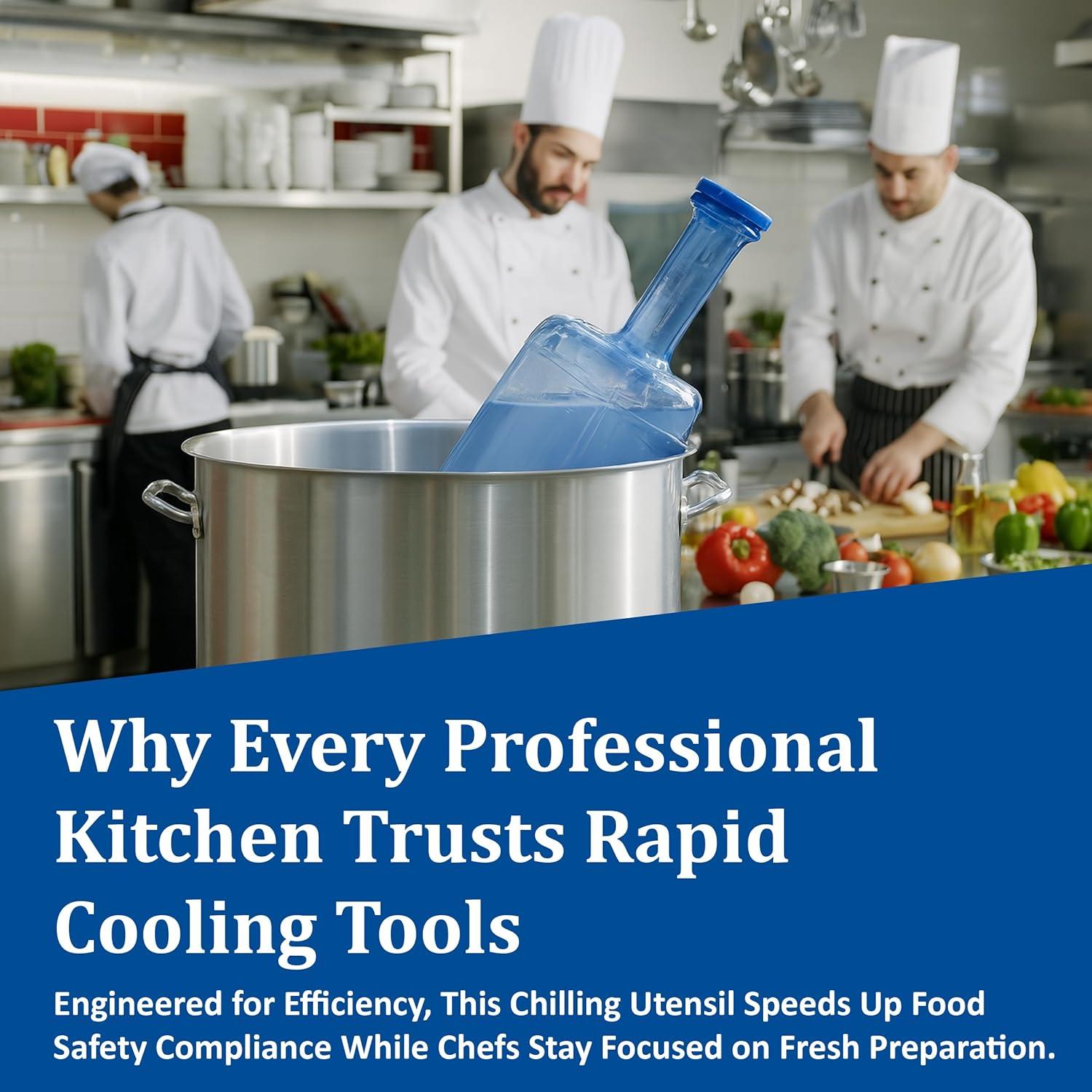 Utensilio de Enfriamiento San Jamar Rapi-Kool 3.78L Azul (Juego de 2)