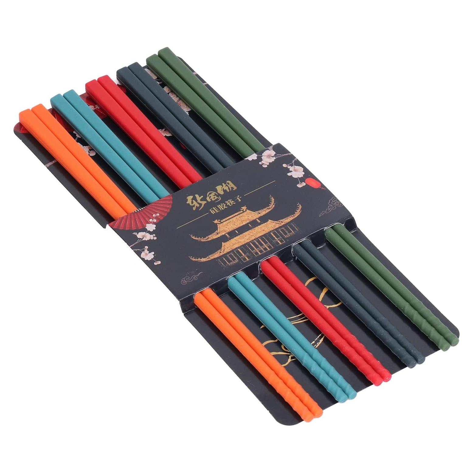 Palillos de Silicona Reutilizables YOUTHINK - Set de 5 Colores