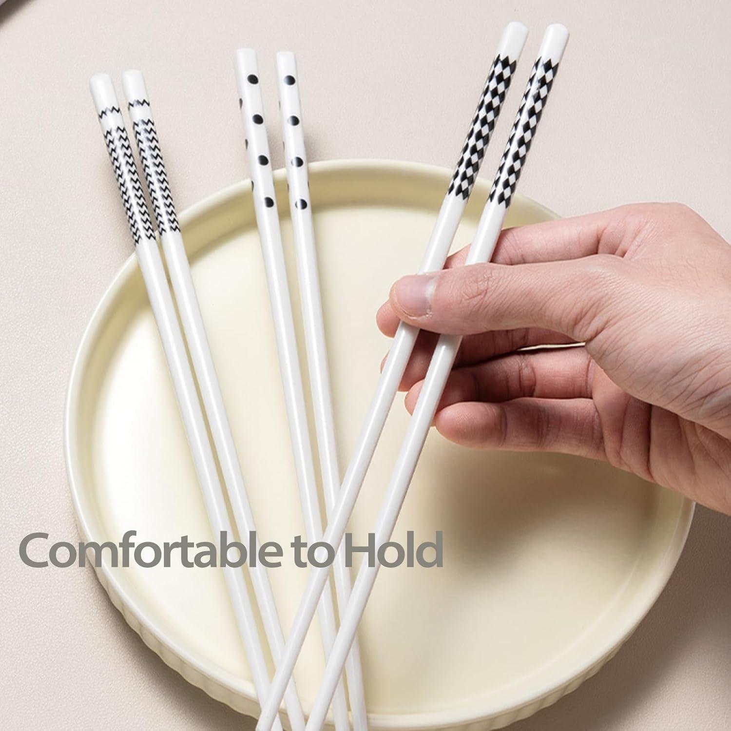 Juego de Palillos de Cerámica Loulan 24.5cm Hepburn-Negro