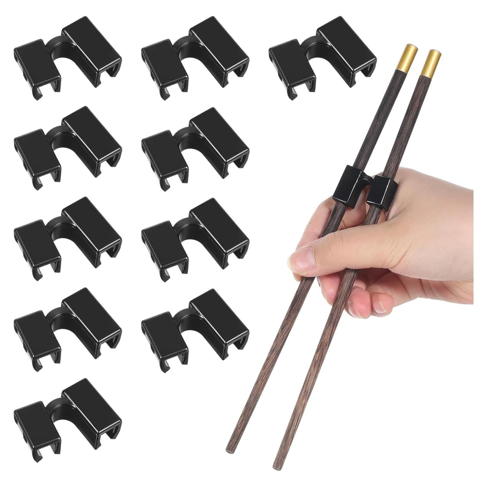 10 Ayudantes Reutilizables de Palillos Negros BOHUIZ