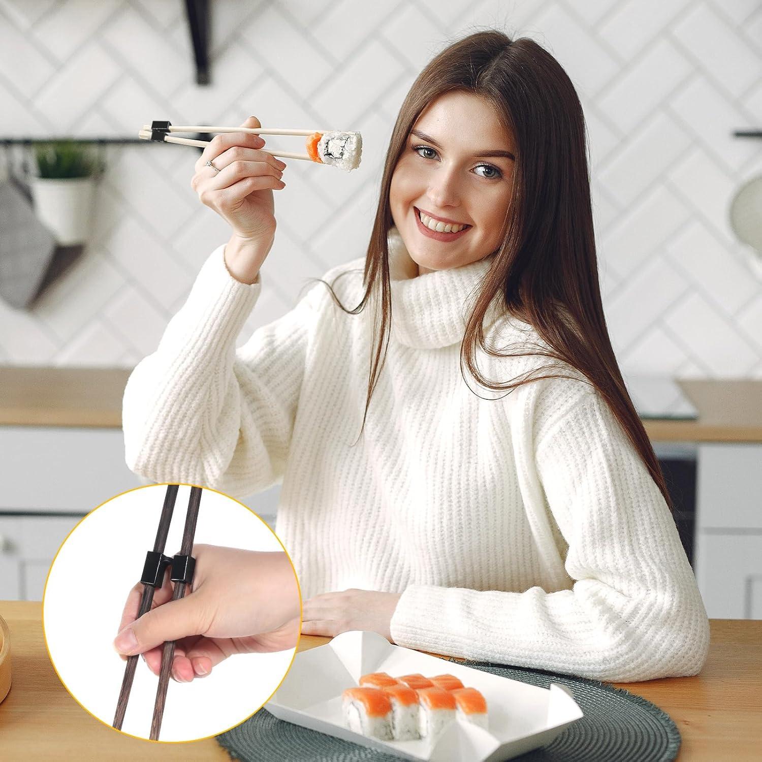 10 Ayudantes Reutilizables de Palillos Negros BOHUIZ