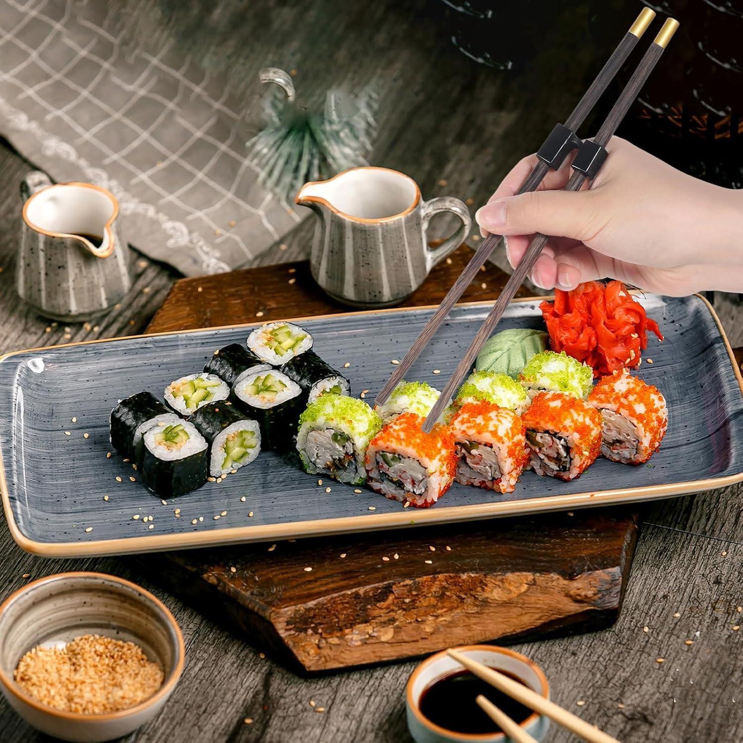 10 Ayudantes Reutilizables de Palillos Negros BOHUIZ