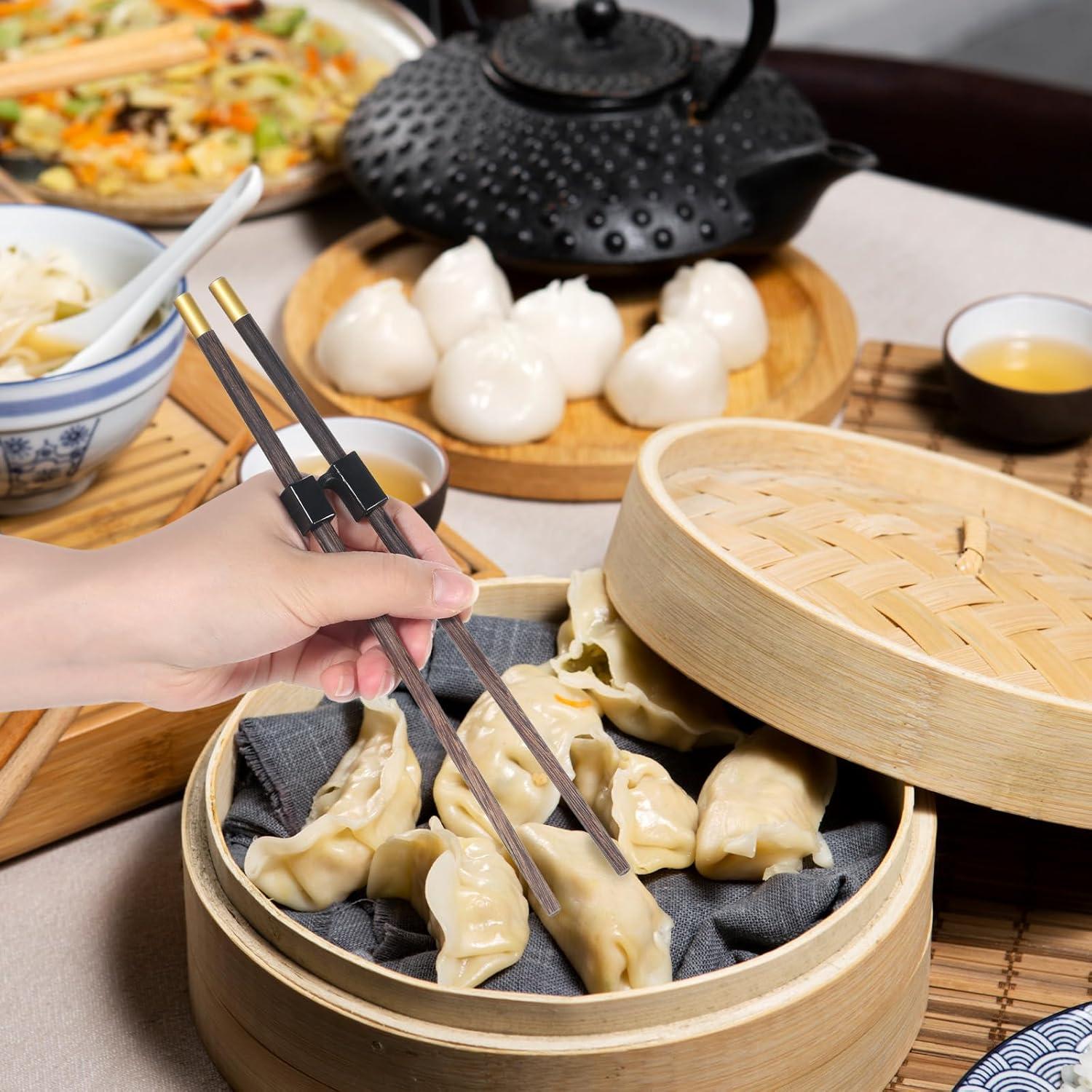 10 Ayudantes Reutilizables de Palillos Negros BOHUIZ