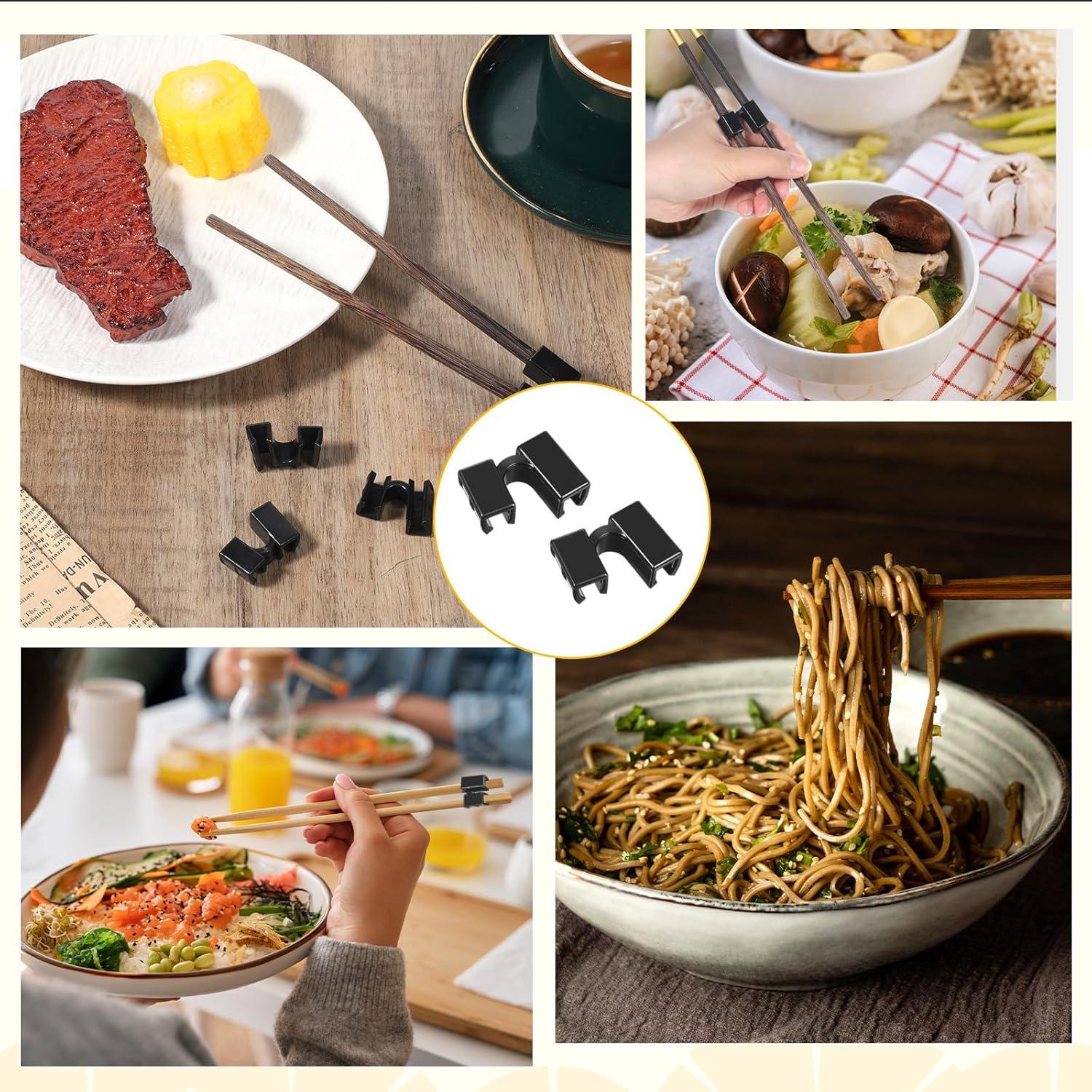 10 Ayudantes Reutilizables de Palillos Negros BOHUIZ