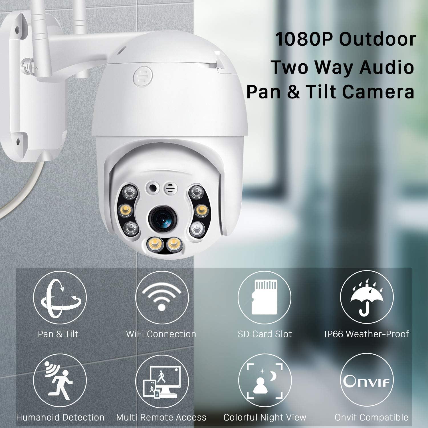 Cámara de Seguridad Exterior WiFi 1080P BESDERSEC Dome IP66