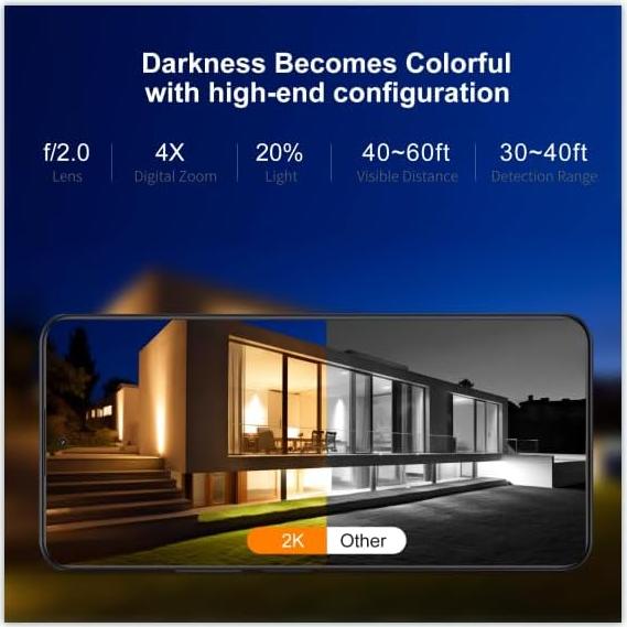 Cámara de Seguridad Inalámbrica PHANSATIM 2K con Detección de Movimiento