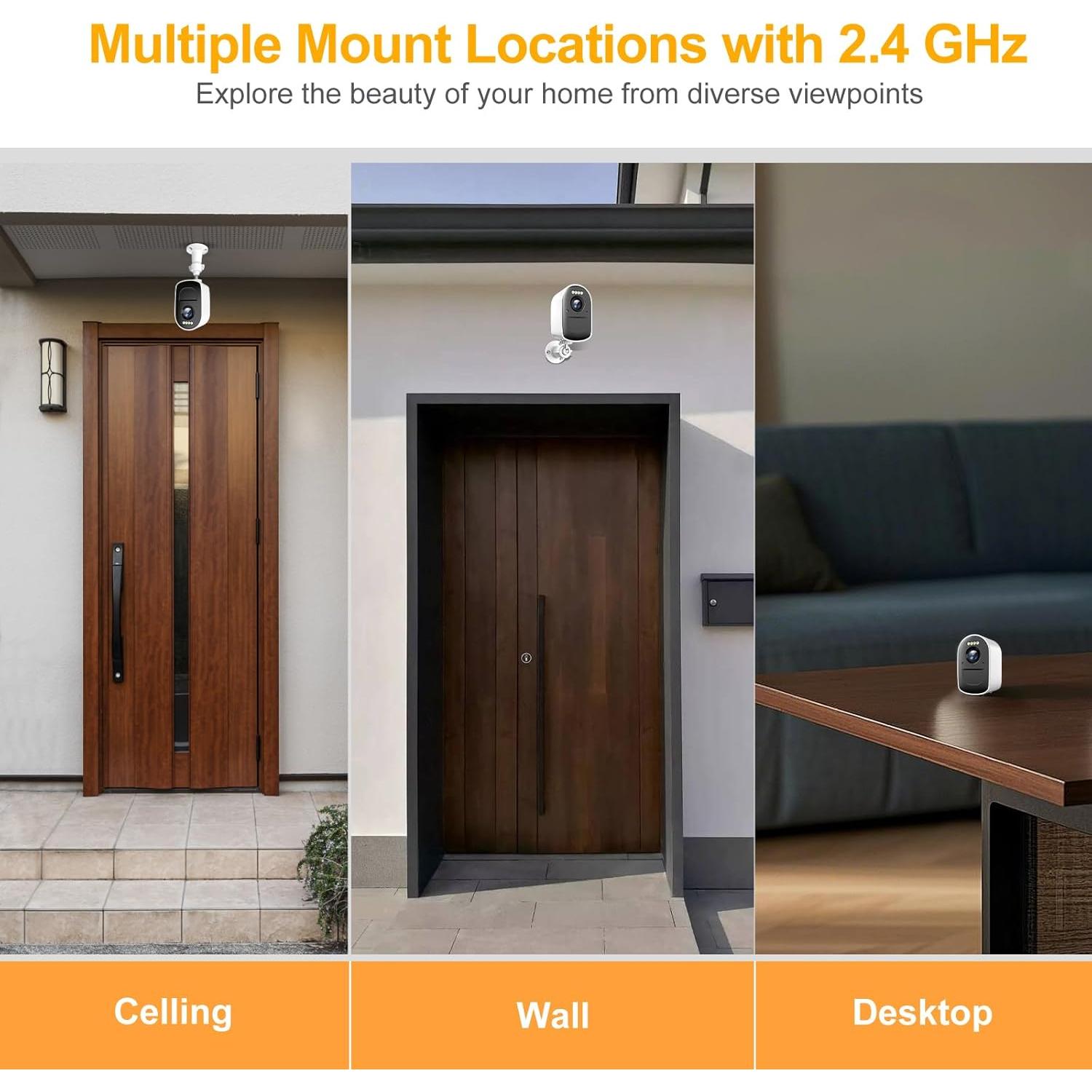 Cámara de Seguridad Inalámbrica PHANSATIM 2K con Detección de Movimiento