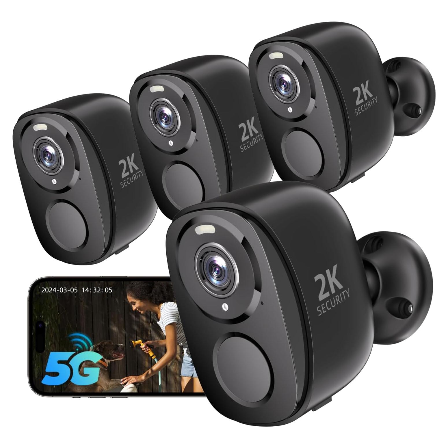 Cámaras de Seguridad Inalámbricas Rraycom 4 Pack 2K AI