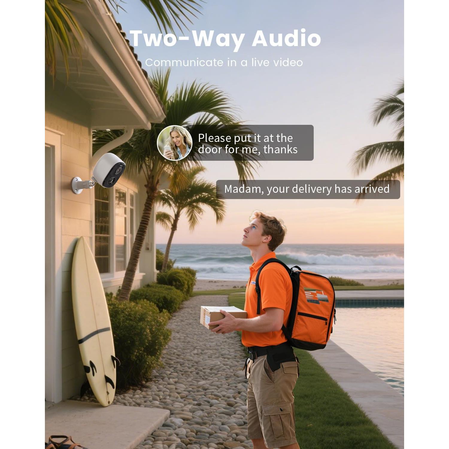 Cámara de Seguridad Inalámbrica Mysight CG6A 2K IP66