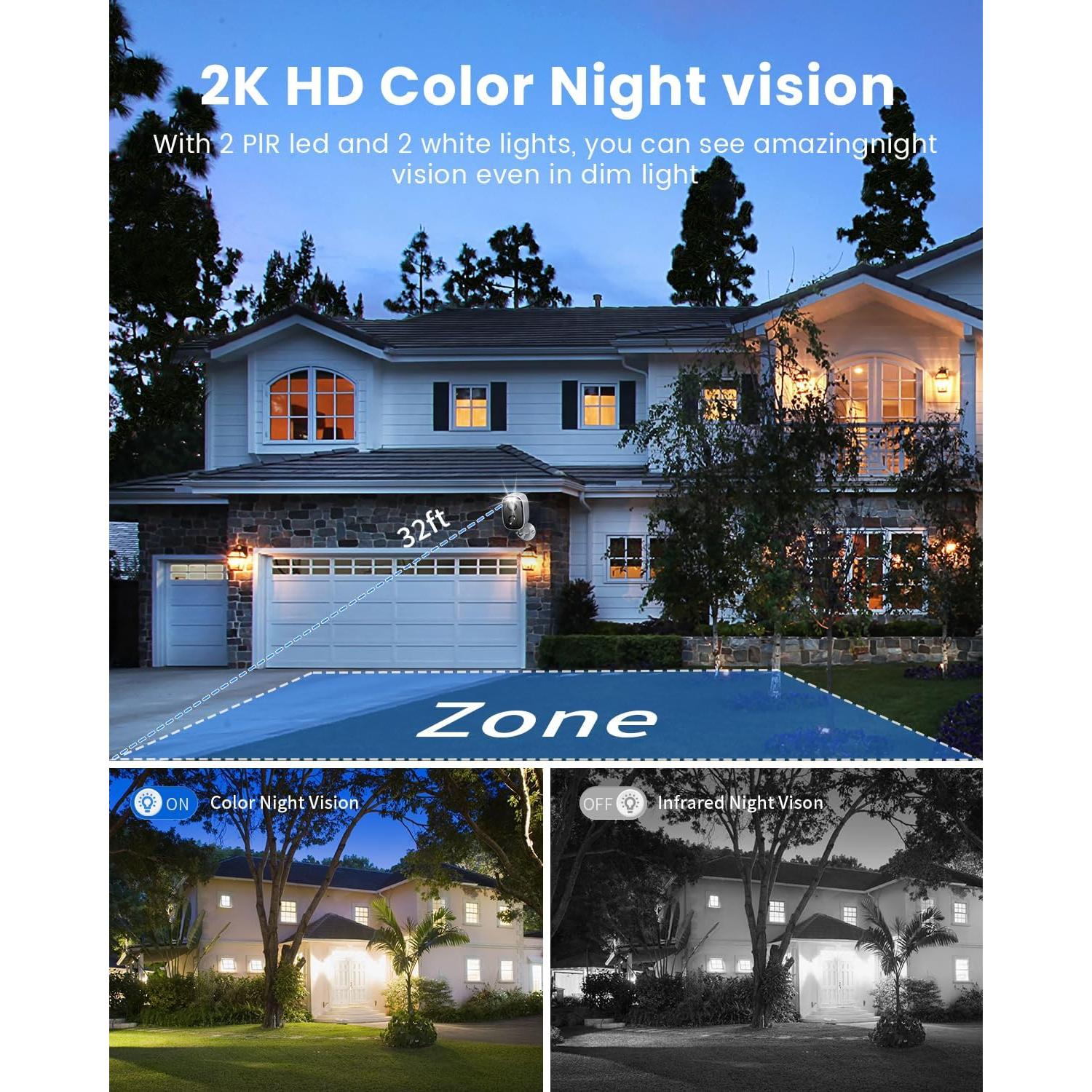 Cámara de Seguridad Inalámbrica Mysight CG6A 2K IP66