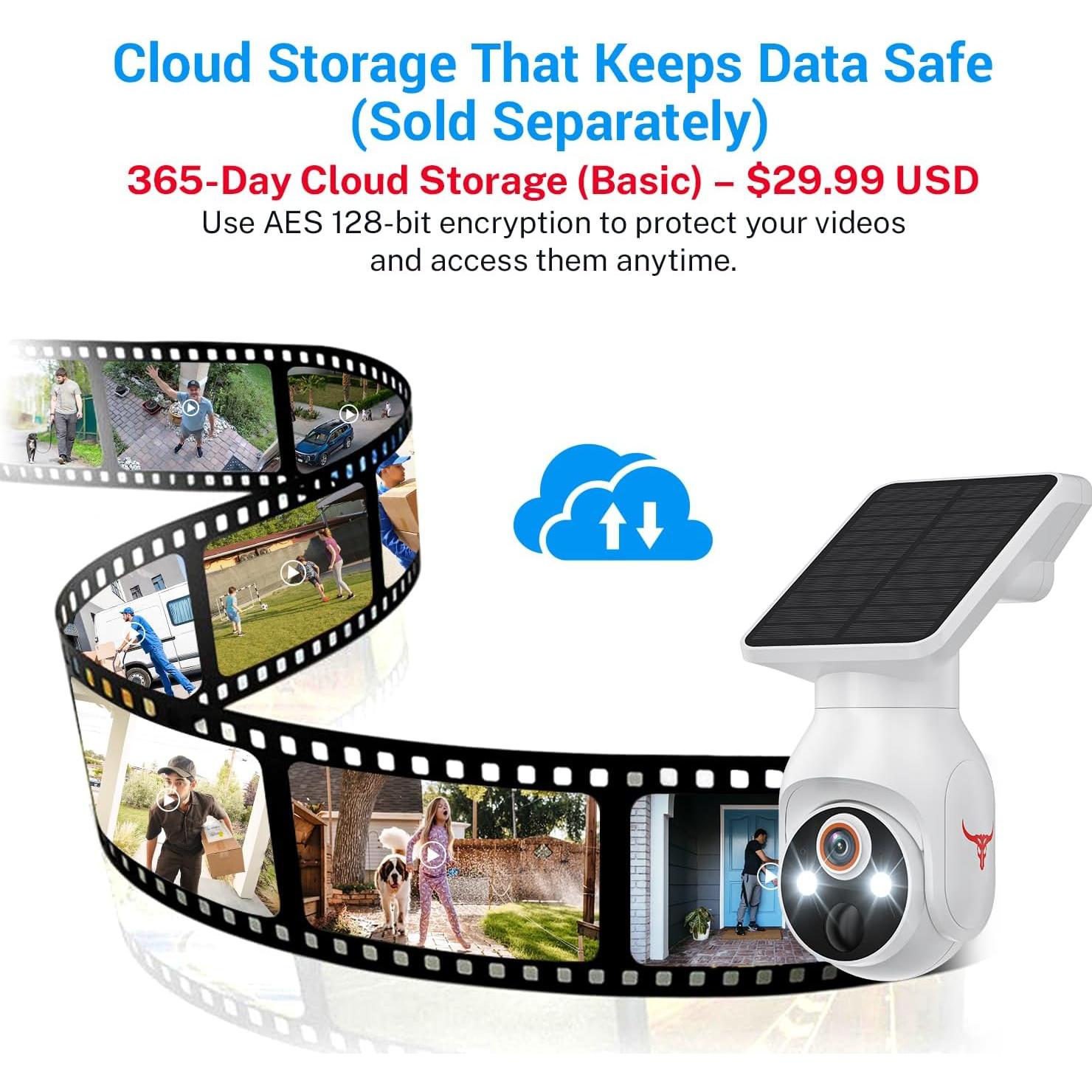 Cámara de Seguridad Inalámbrica FineLuck Q50 1080p Solar IA