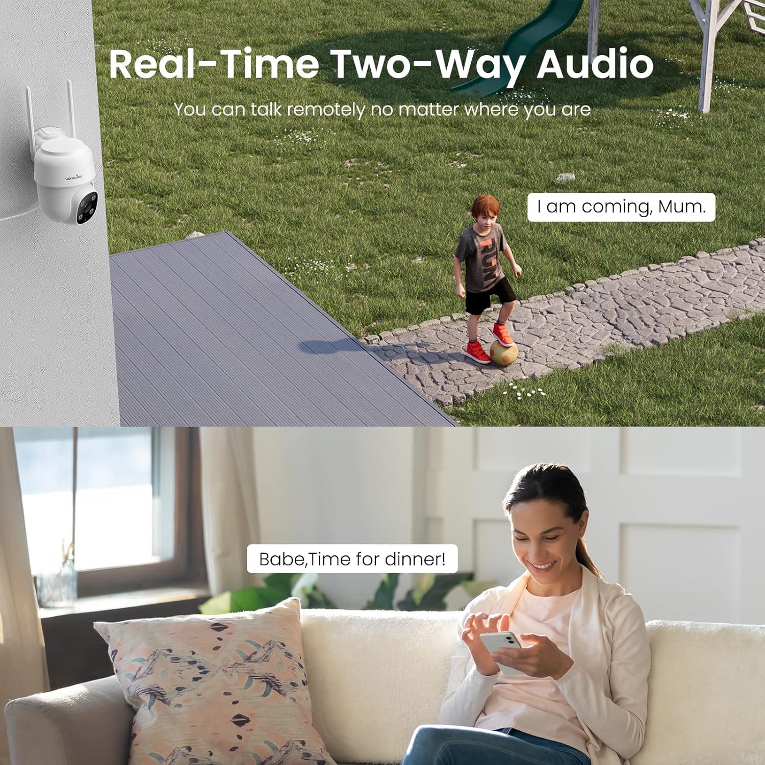 Cámara de Seguridad Inalámbrica Wansview W7 2K para Exteriores