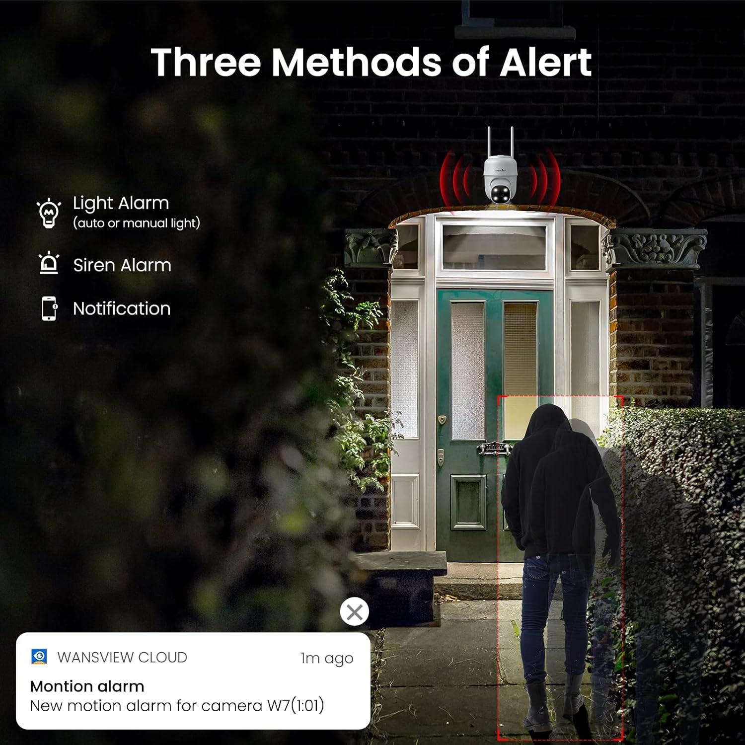 Cámara de Seguridad Inalámbrica Wansview W7 2K para Exteriores