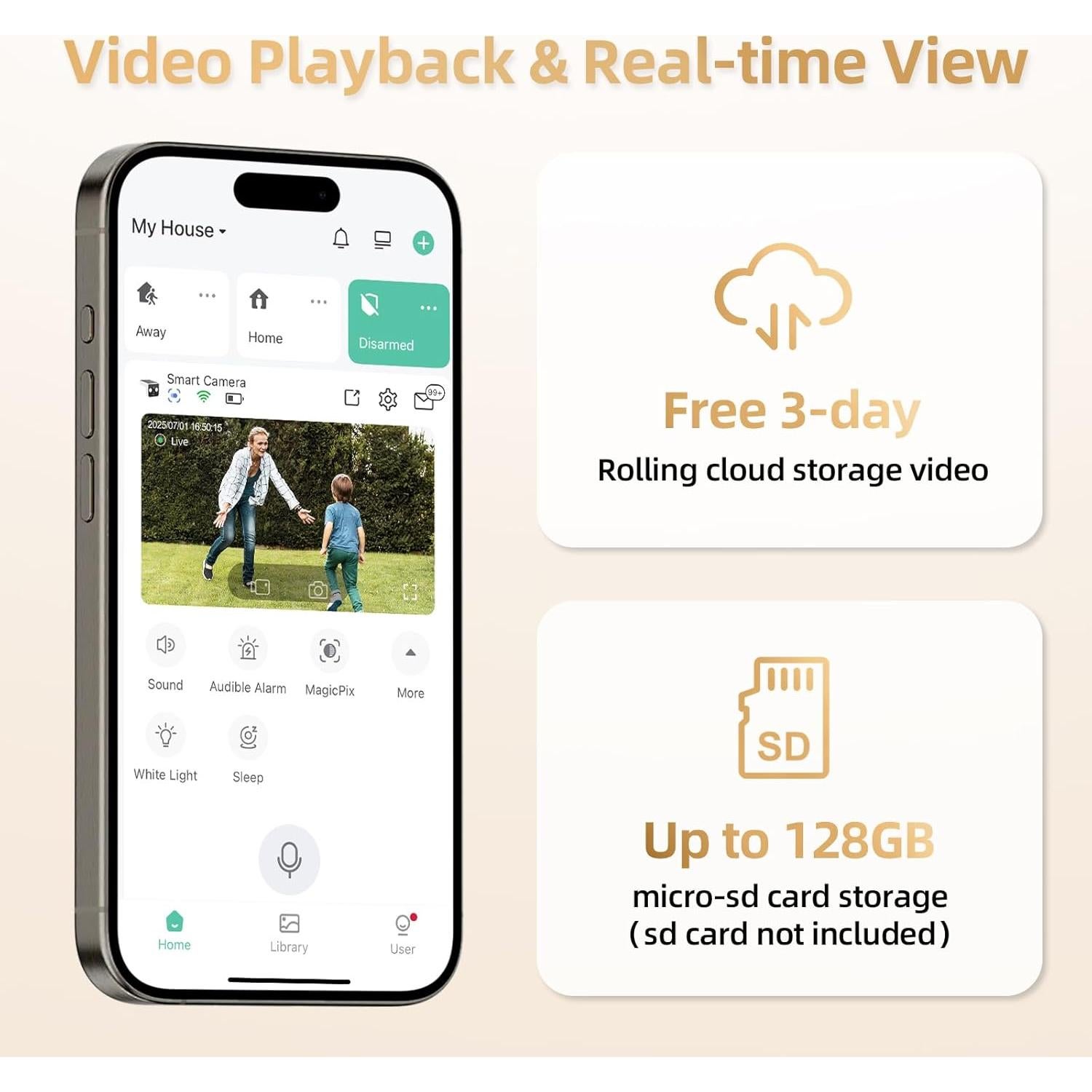 Cámara de Seguridad Solar Inalámbrica PM POPMAKE 2K IP65