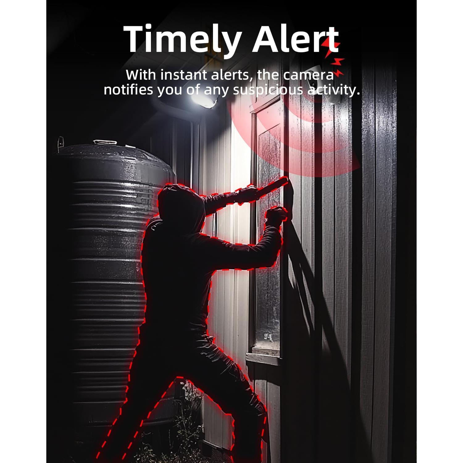 Cámara de Seguridad Inalámbrica Virtavo VistaFlask 2K AI