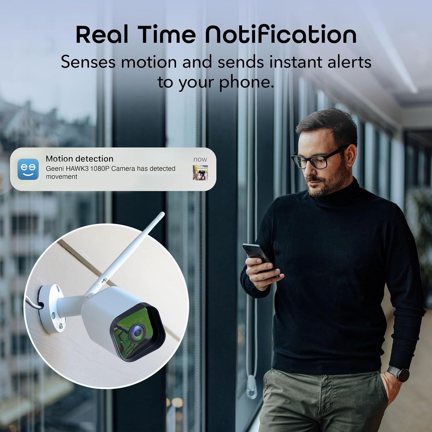 Cámara de Seguridad Exterior Geeni Hawk 3 1080P WiFi