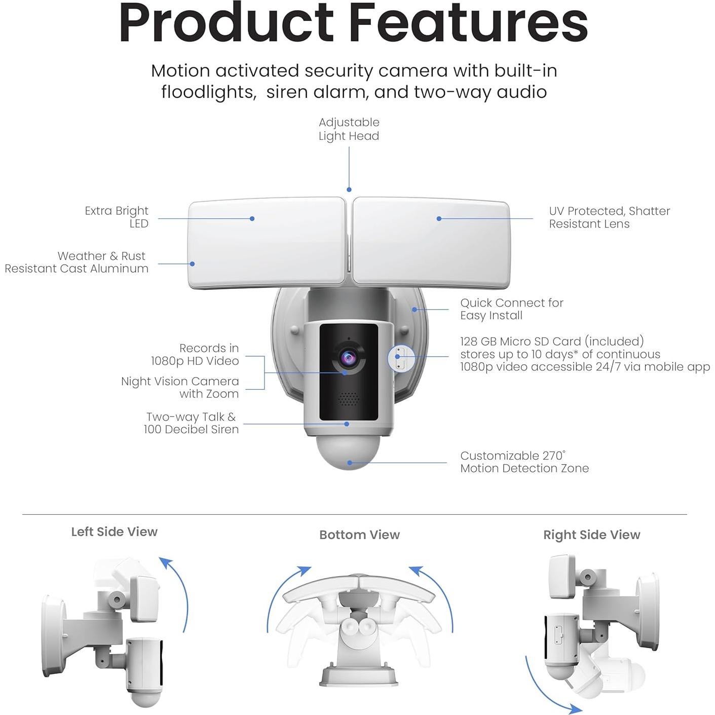 Cámara de Seguridad LED Exterior Feit Electric SEC5000 5000 Lúmenes