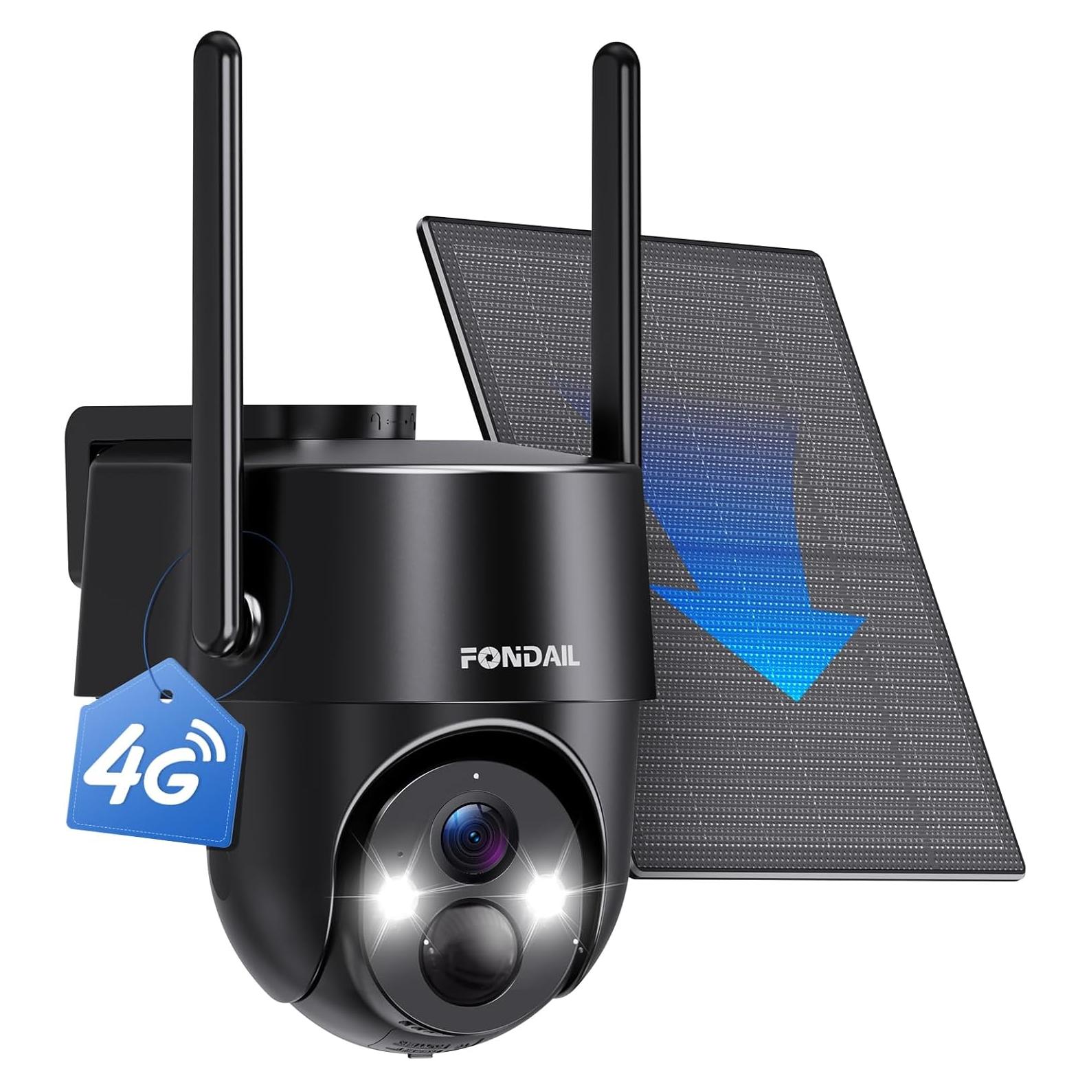 Cámara de Seguridad Solar 4G FONDAIL 2K Inalámbrica Exterior