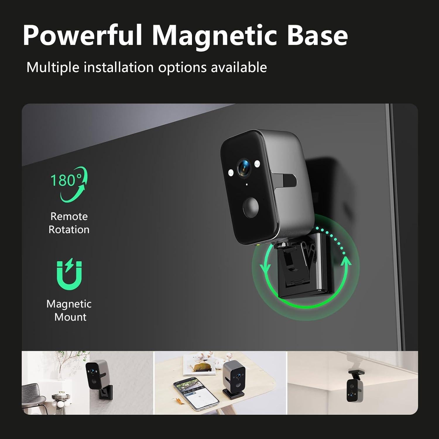 Cámara de Seguridad Inalámbrica Aismeil F7 2K 180° AI IP65