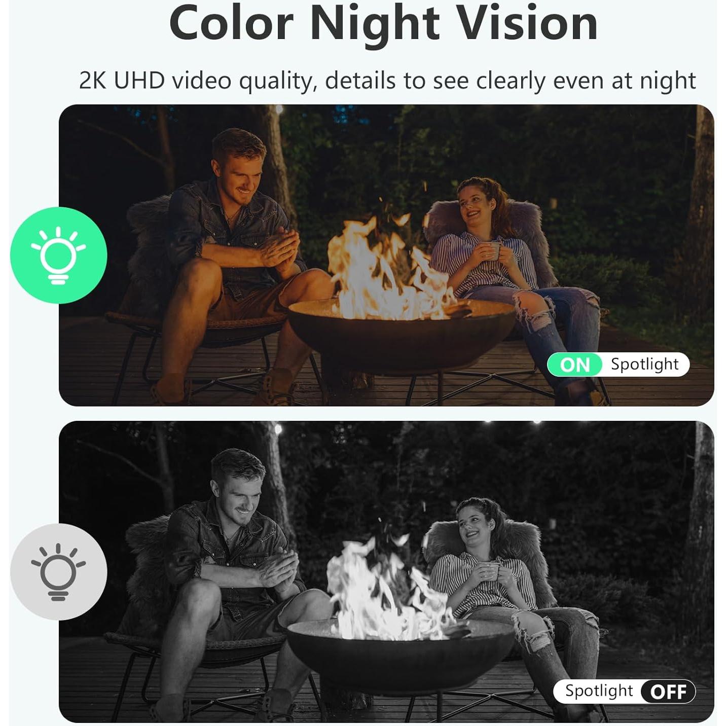 Cámara de Seguridad Inalámbrica Aismeil F7 2K 180° AI IP65