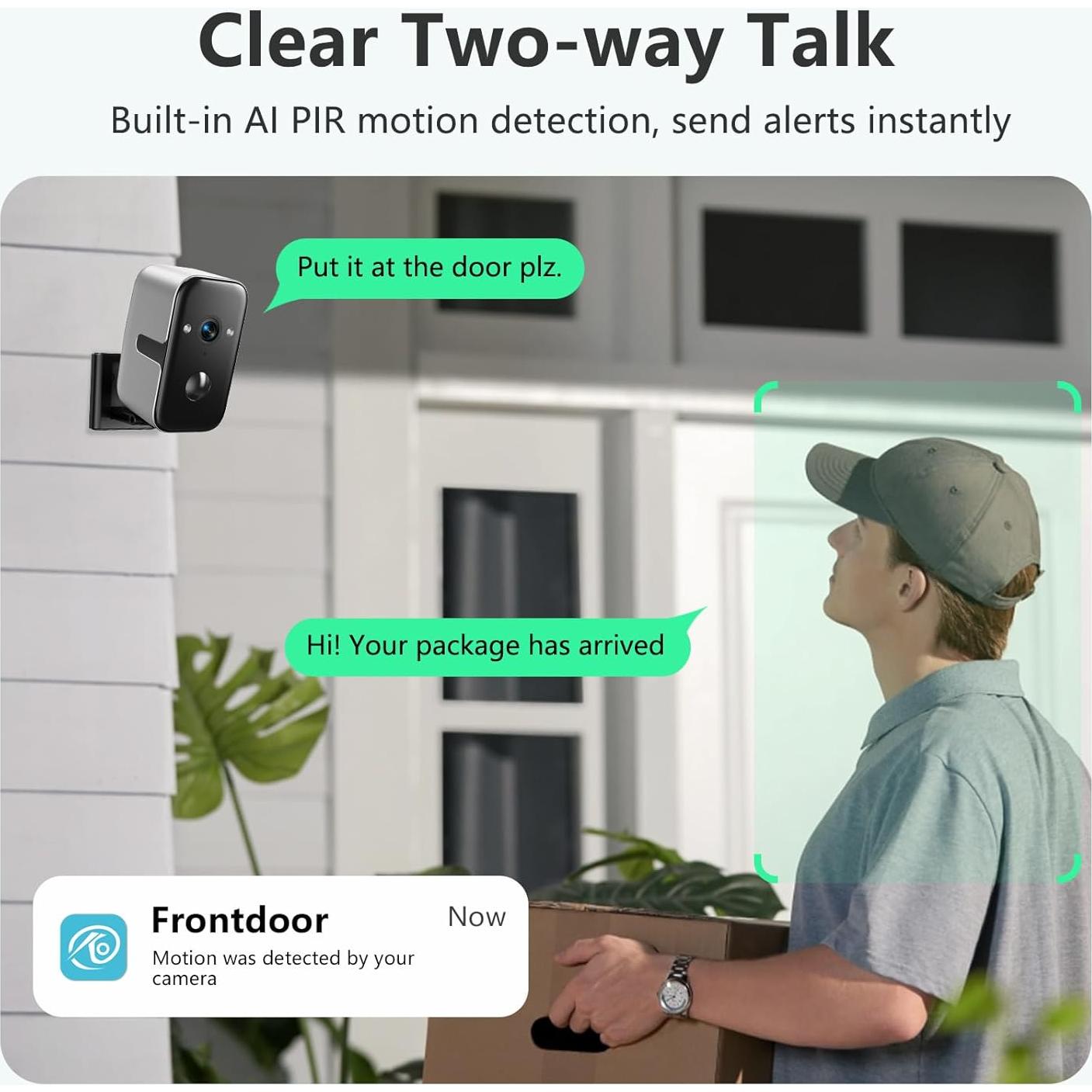 Cámara de Seguridad Inalámbrica Aismeil F7 2K 180° AI IP65