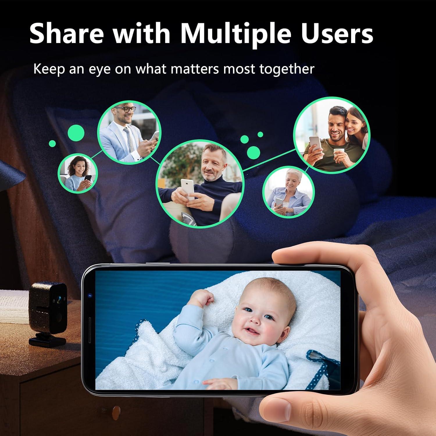 Cámara de Seguridad Inalámbrica Aismeil F7 2K 180° AI IP65