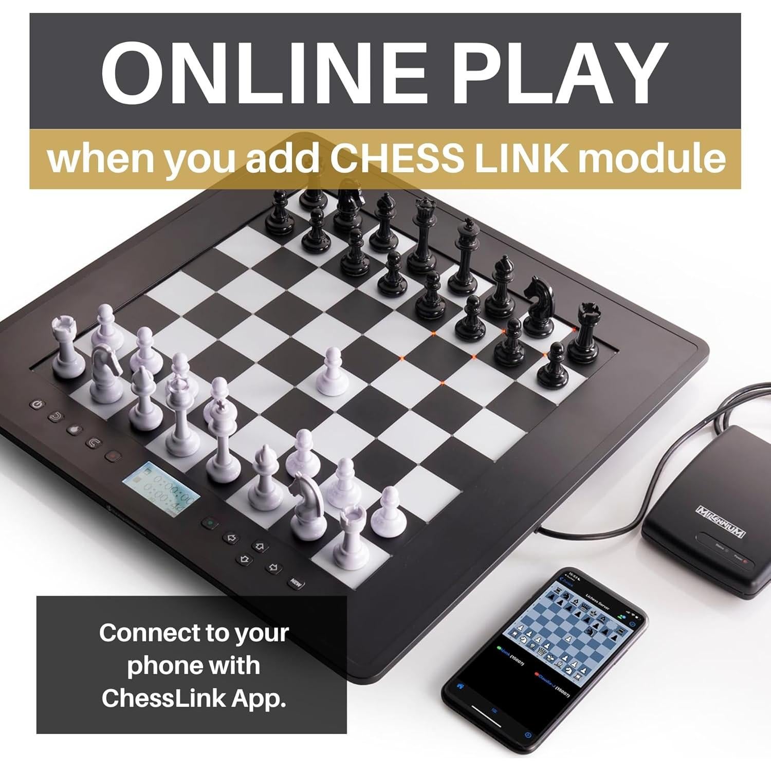 Juego de Ajedrez Electrónico Millennium M831 con Sensor y LCD