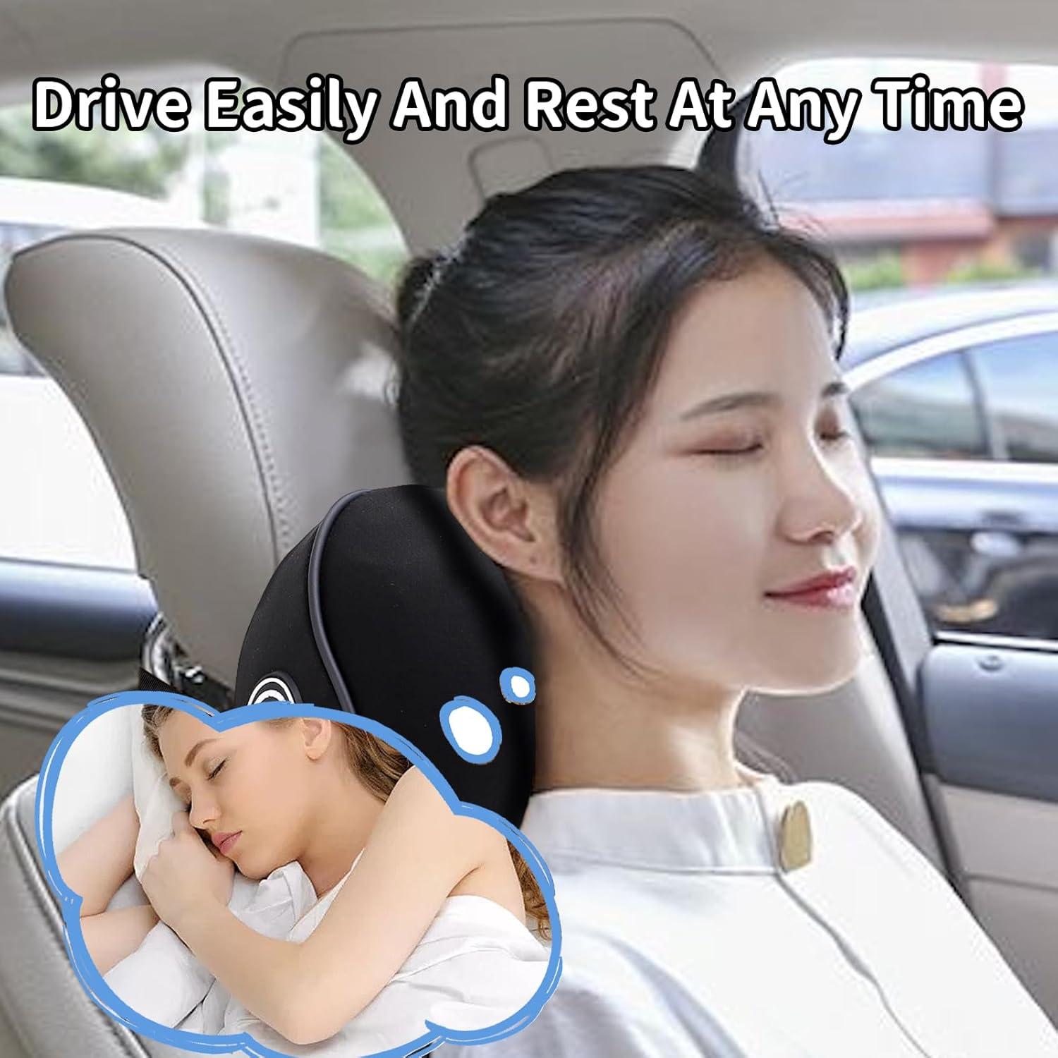 Almohadas para Reposacabezas de Coche SPRFUFLY - Espuma Viscoelástica 100% - Paquete de 2