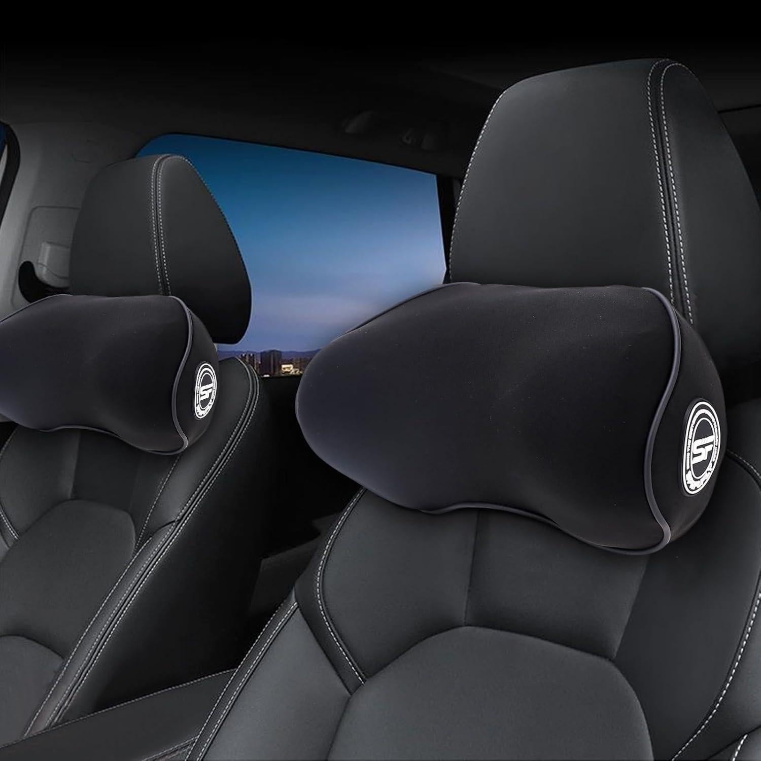 Almohadas para Reposacabezas de Coche SPRFUFLY - Espuma Viscoelástica 100% - Paquete de 2