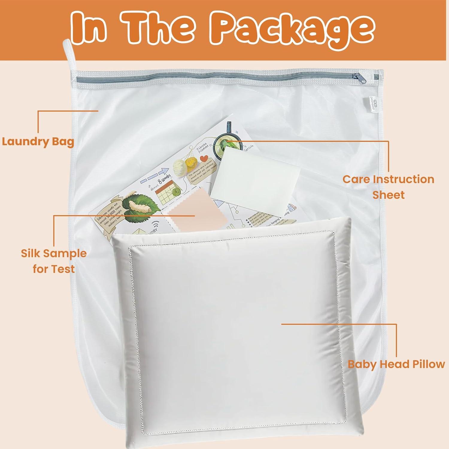 Funda de reposacabezas de seda natural PROMEED para bebé - Previene pérdida de cabello