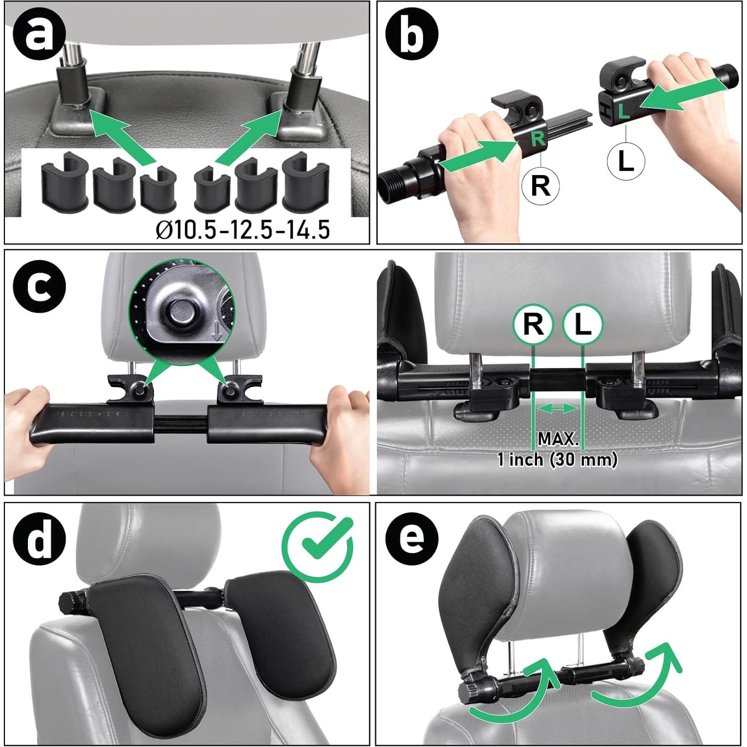Almohada de viaje ajustable Spurtar para niños - Soporte cabeza
