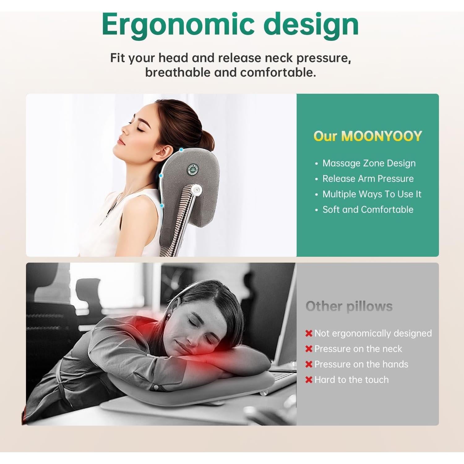 Cojín de Cuello Ergonómico MOONYOOY A210 de Espuma Viscoelástica