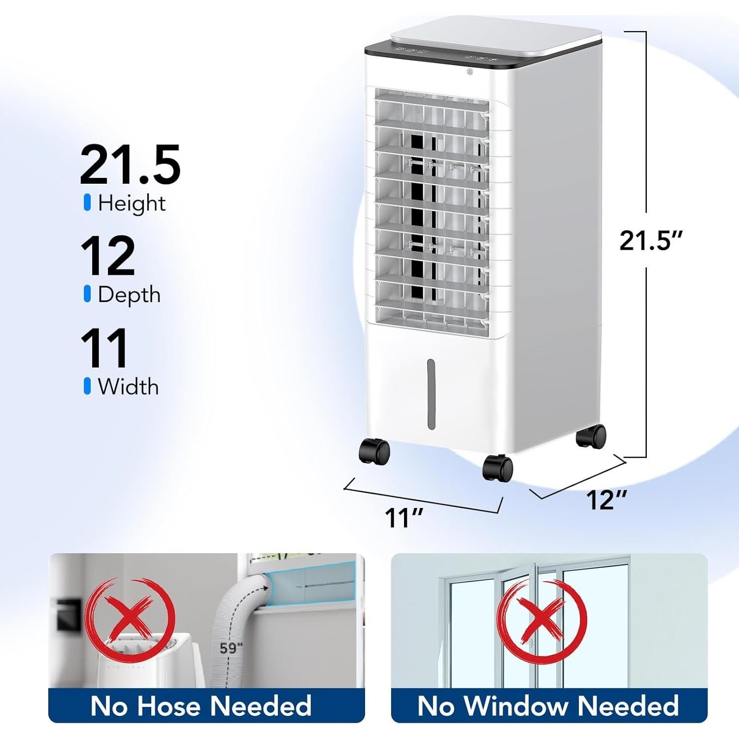 Aire Acondicionado Portátil BIESQYA 2644 3 en 1 6.1 kg
