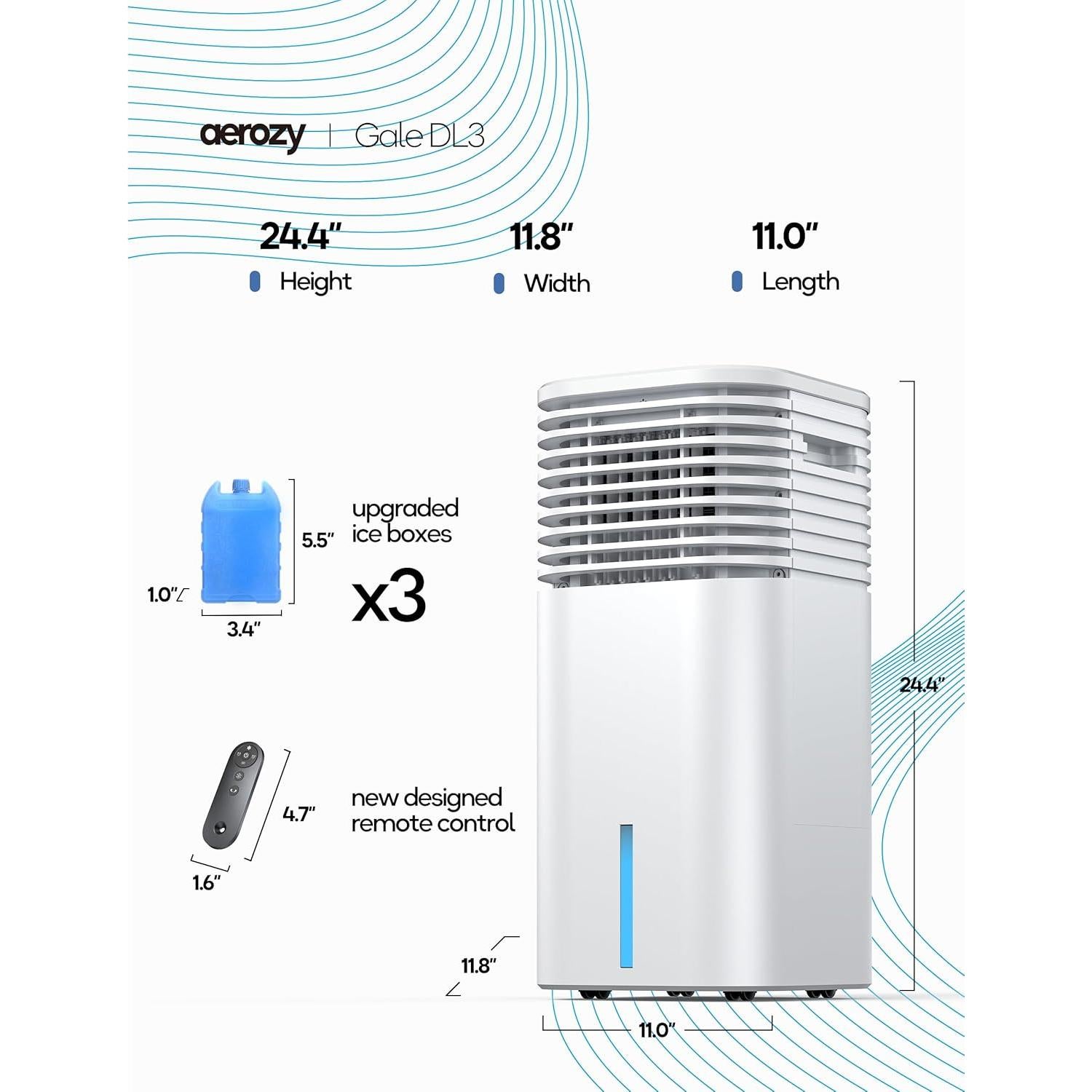 Aire Acondicionado Portátil AEROZY BUMAIDL3W 62.5 cm 65W