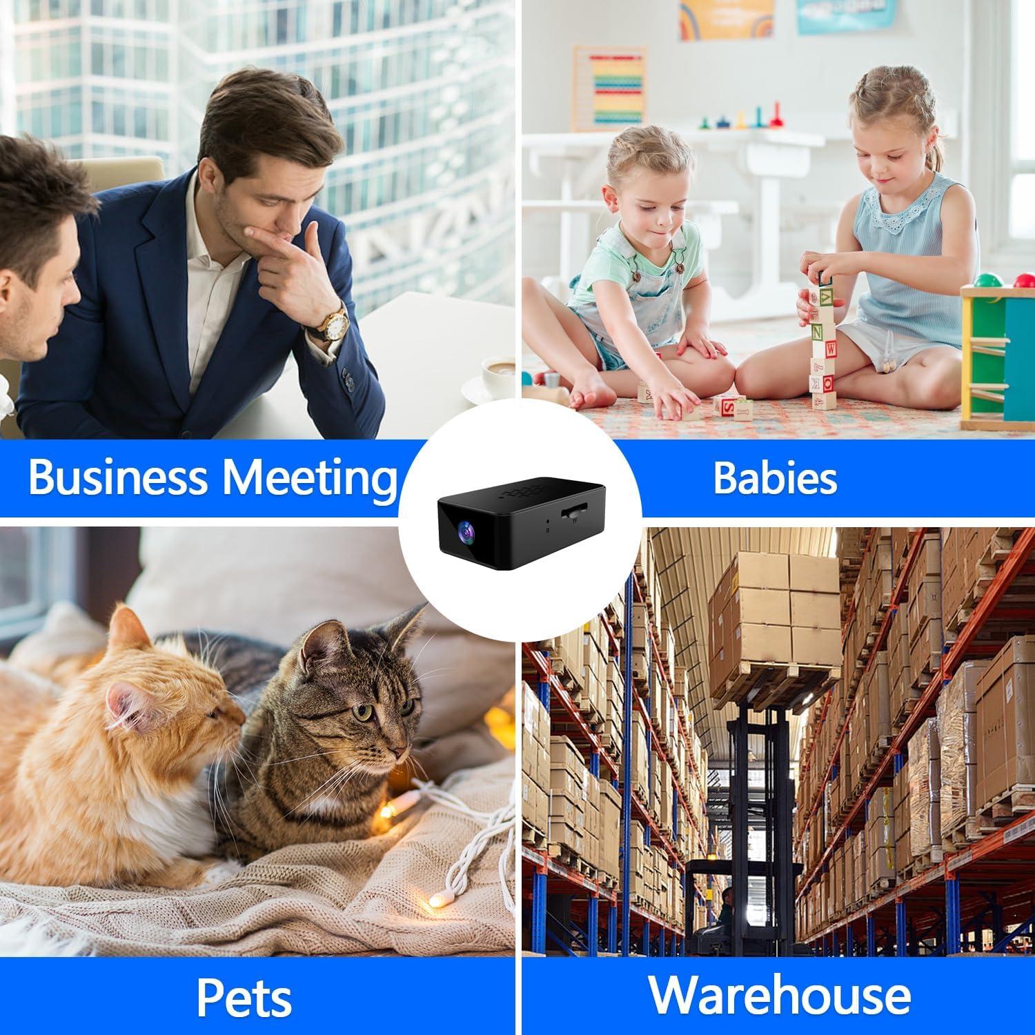 Mini Cámara 1080P Cuoum Portátil Sin WiFi Grabación Automática