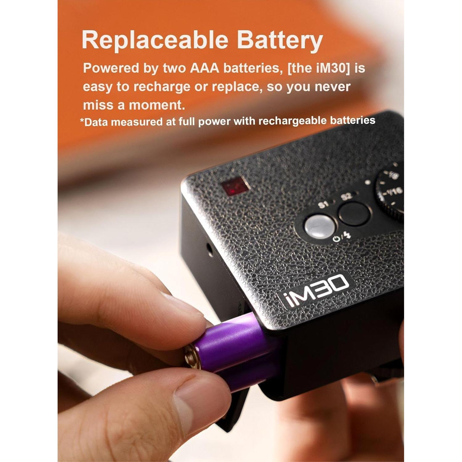 Flash Godox iM30 Mini - Compacto GN 15, 7 Niveles de Potencia