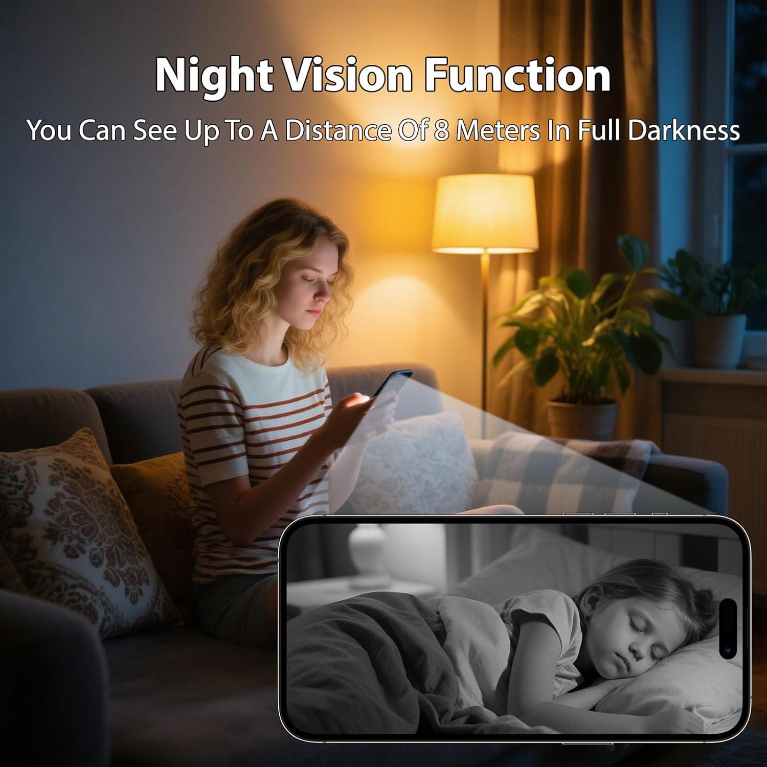 Cámara Mini Inalámbrica WiFi 4K RXIMA con Visión Nocturna