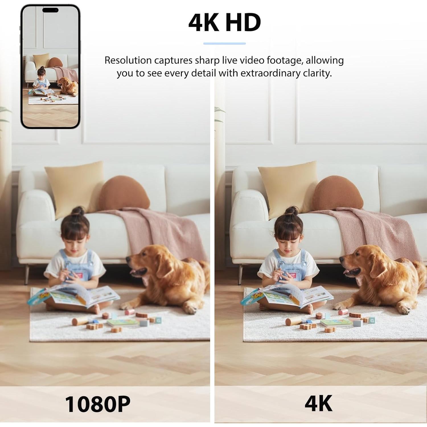 Cámara Mini Inalámbrica WiFi 4K RXIMA con Visión Nocturna