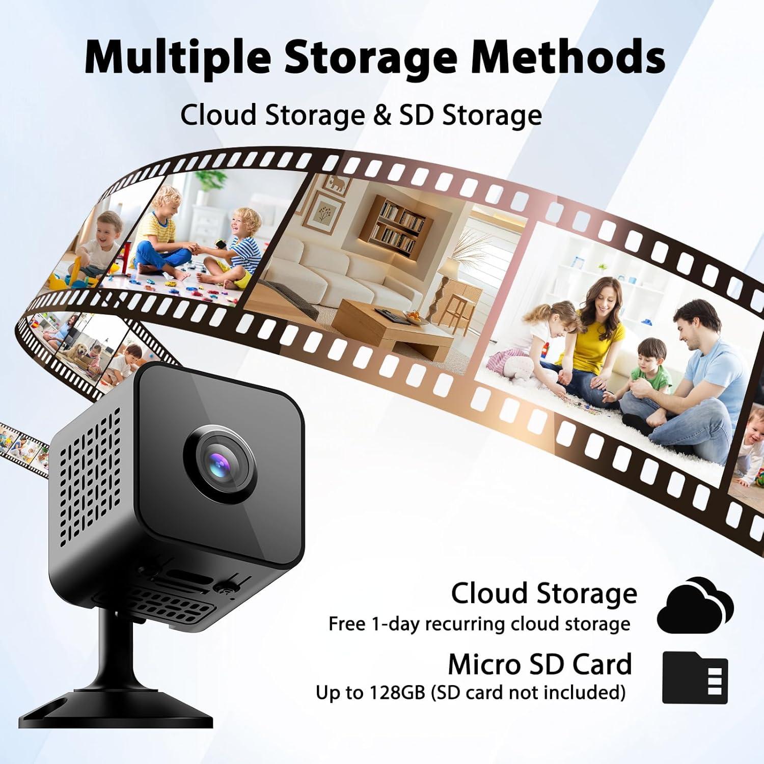 Cámara Mini Inalámbrica WiFi 4K RXIMA con Visión Nocturna