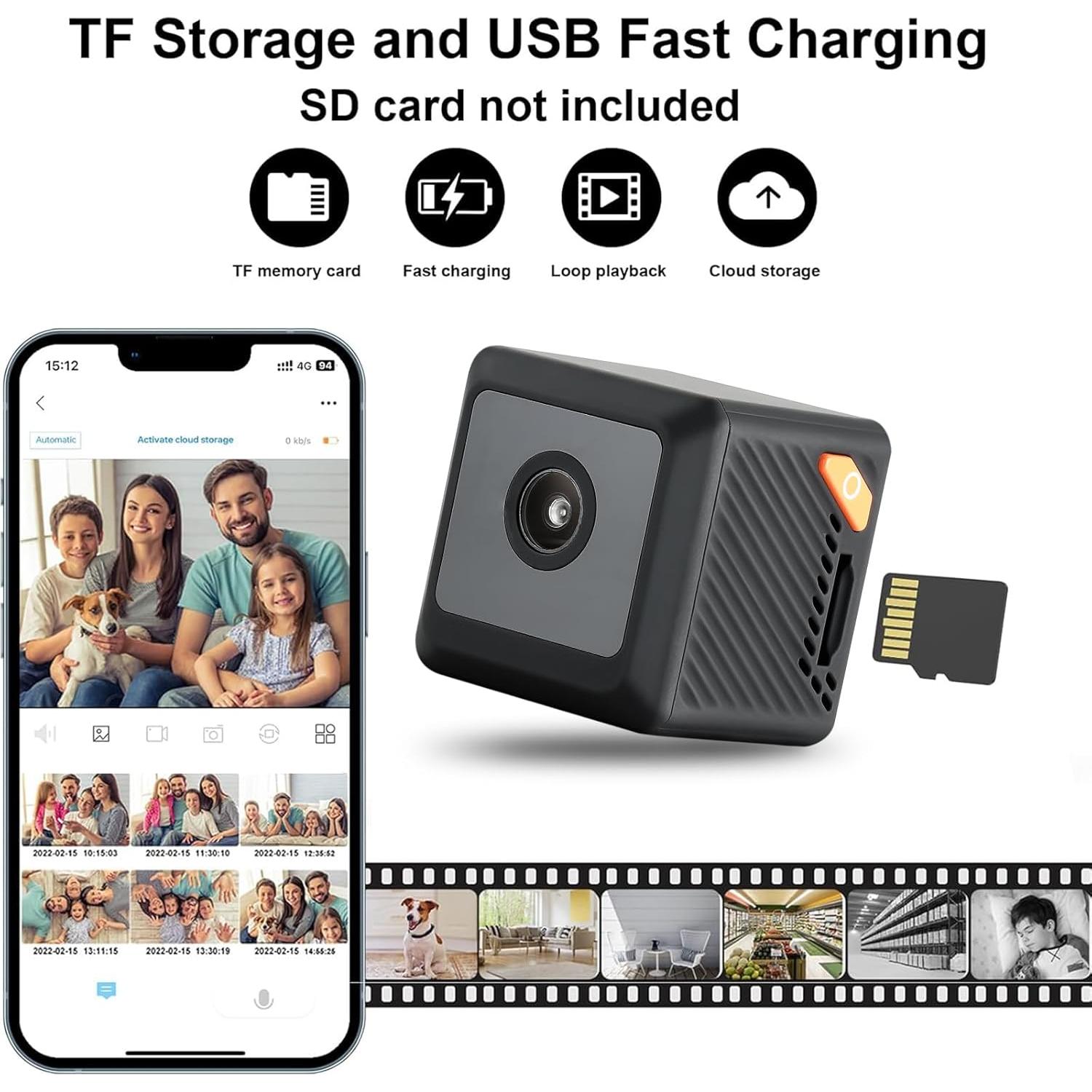 Cámara Oculta WiFi Inalámbrica BFHB HD01 - Seguridad 2K HD