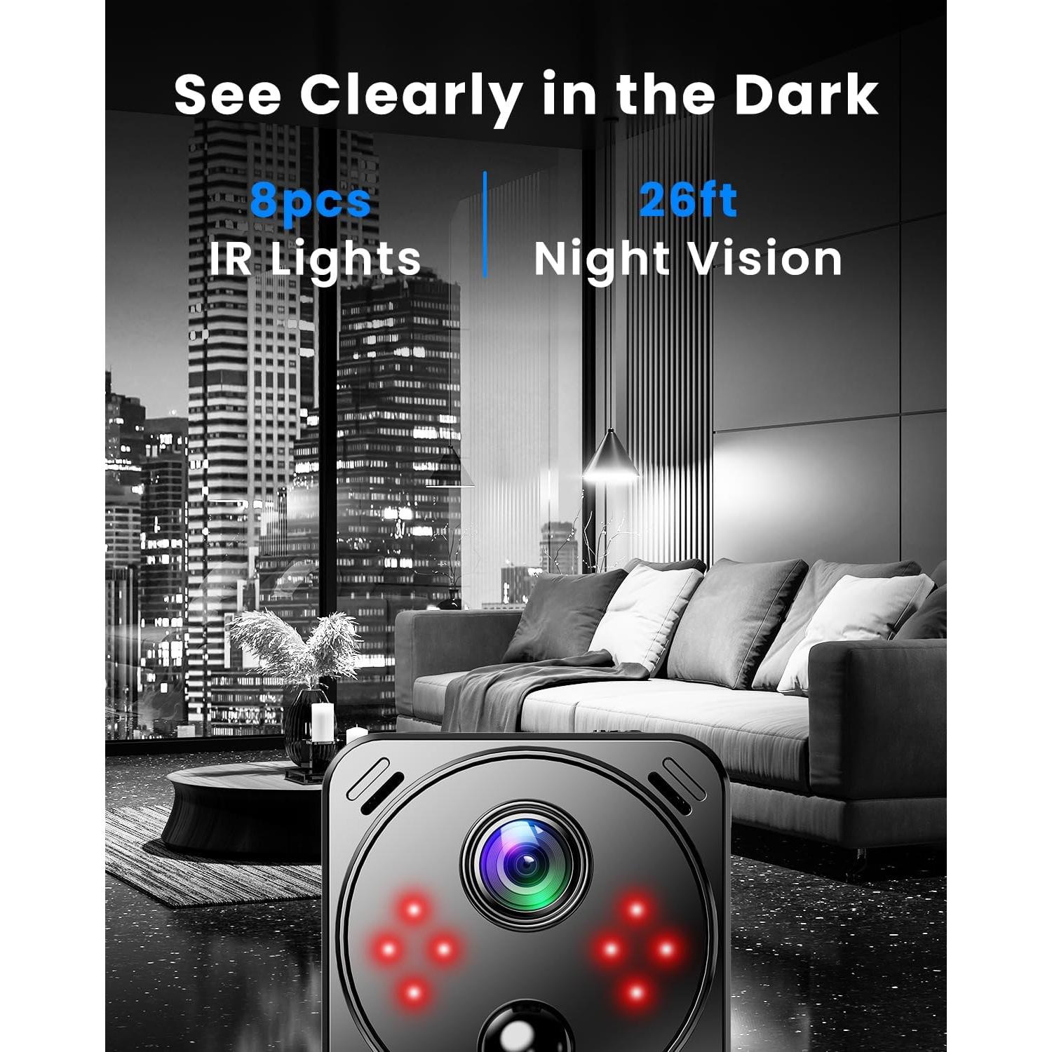 Cámara de Seguridad Oculta 4K VIDCASTIVE WiFi Doble Banda