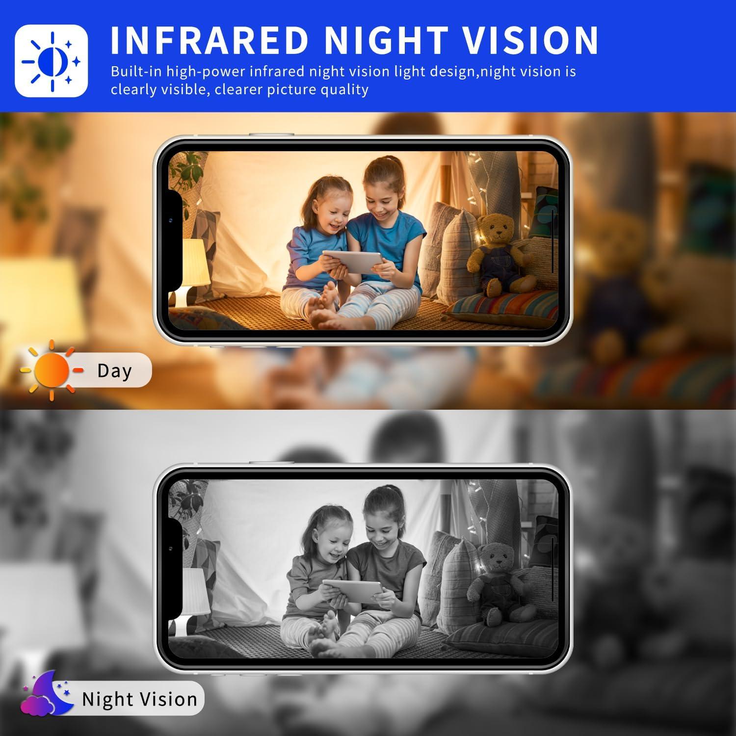 Cámara de Seguridad WiFi HD 1080P DUHPLL con Visión Nocturna