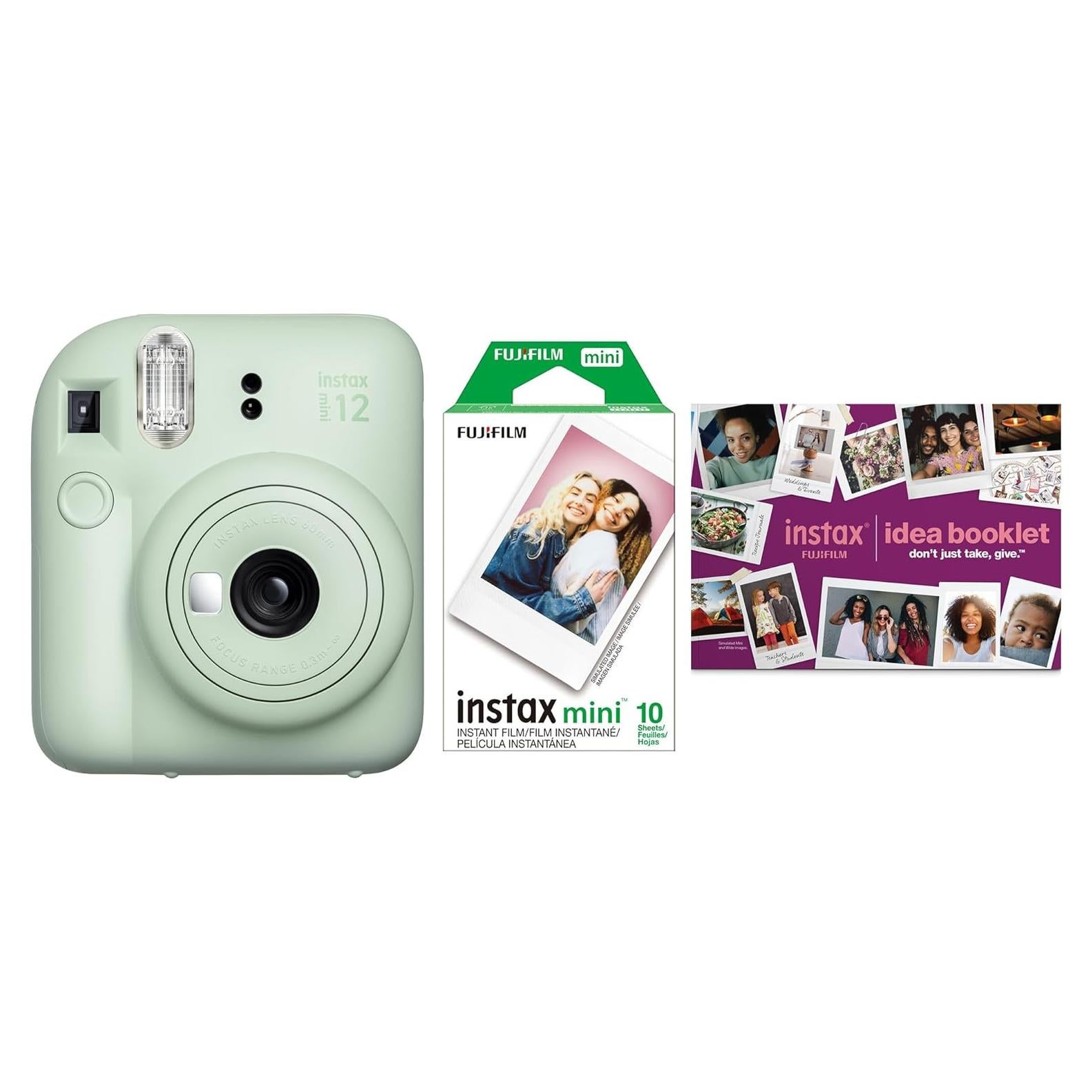 Cámara Instantánea Fujifilm INSTAX MINI 12 Verde Menta + 10 Películas