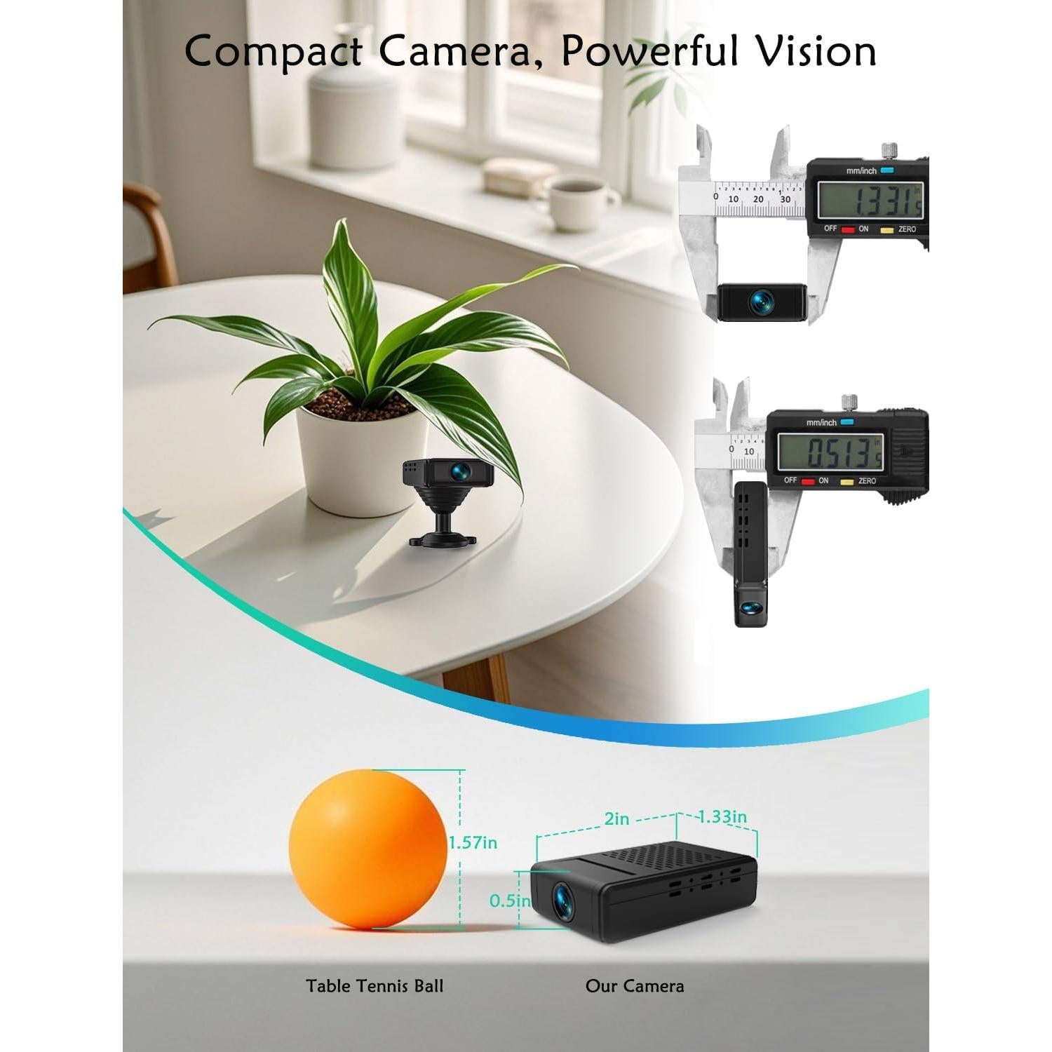 Cámara de Seguridad Mini 4K Beturnown con Almacenamiento en Nube