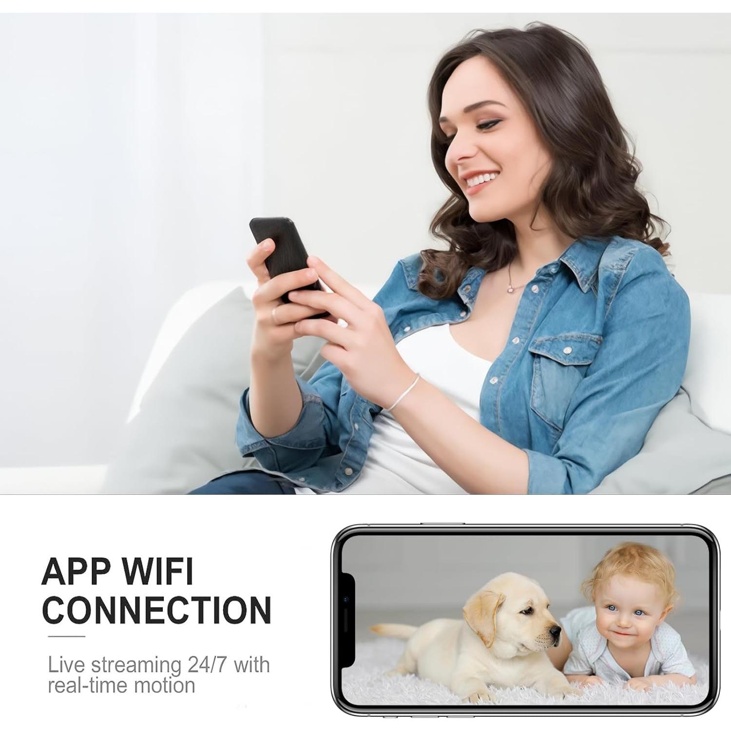 Cámara de Seguridad Inalámbrica Aidowocam B16 4K HD con Visión Nocturna