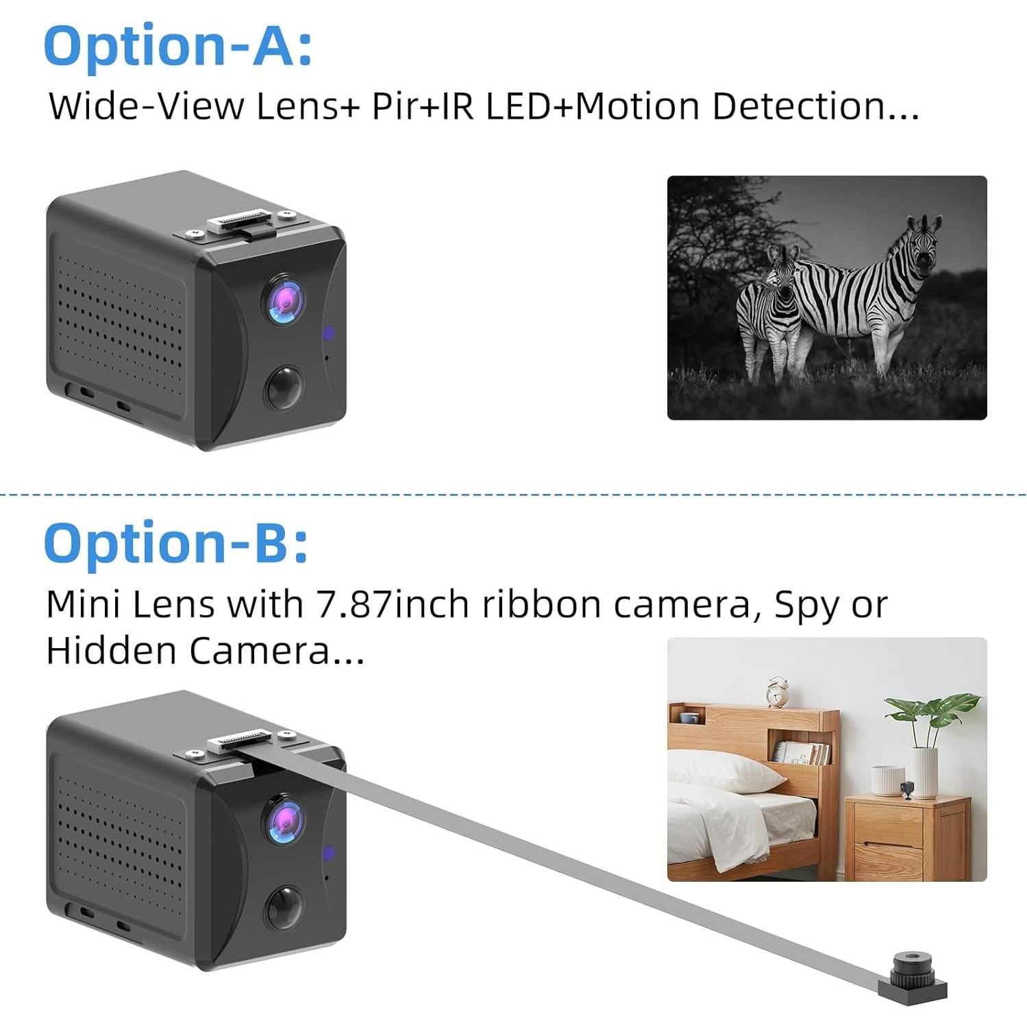 Cámara Espía 4G LTE Mini con SIM y Lente Extendida 20cm