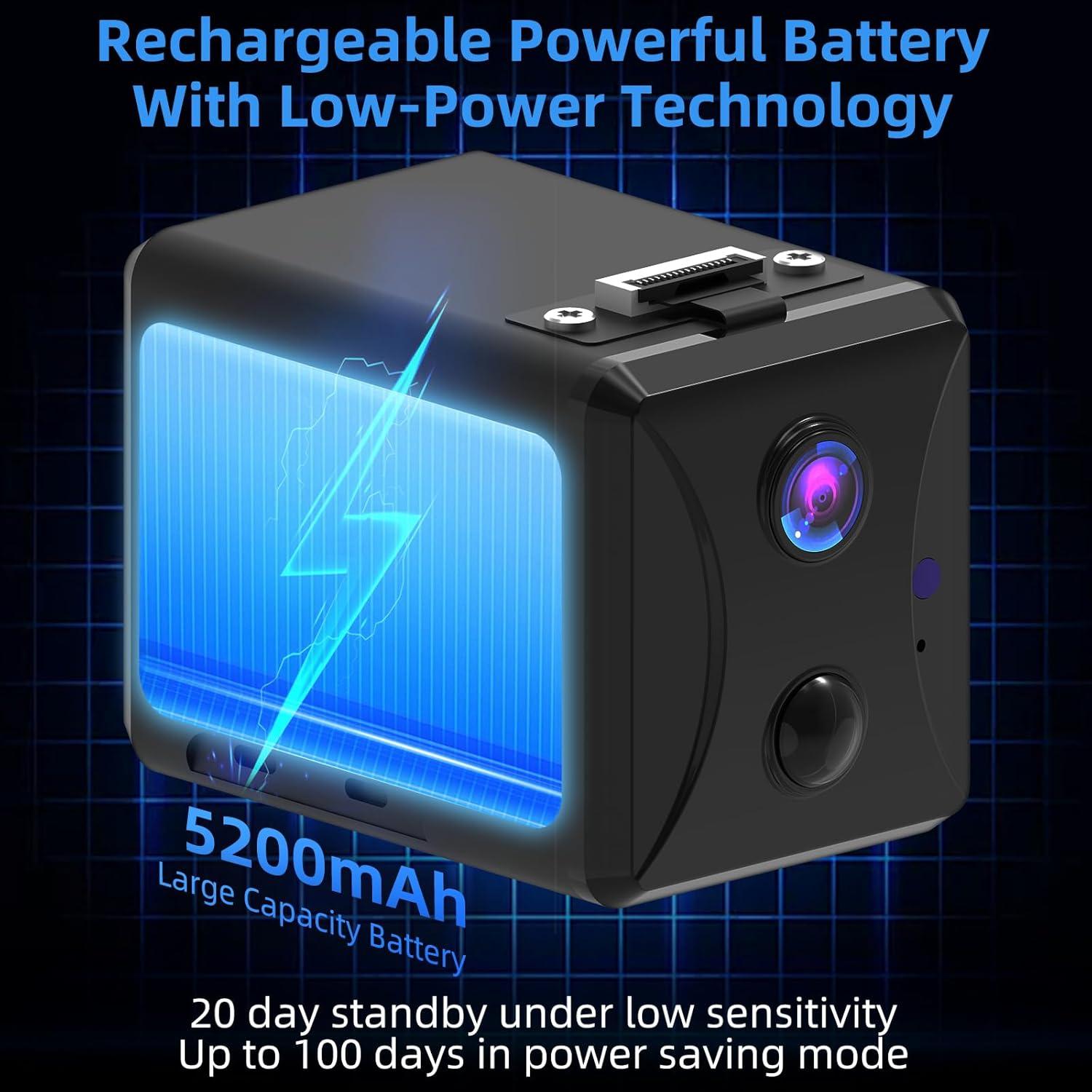 Cámara Espía 4G LTE Mini con SIM y Lente Extendida 20cm