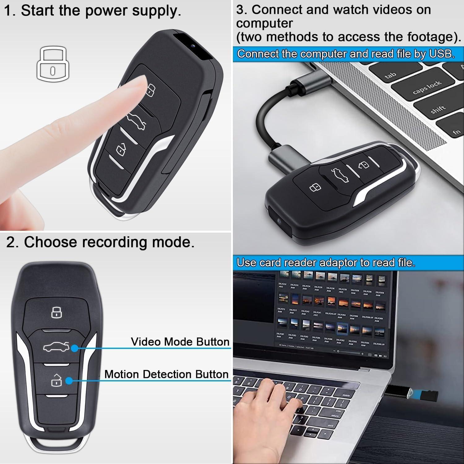Cámara de Video Mini 1080P VHLTTYV 128GB con Detección de Movimiento